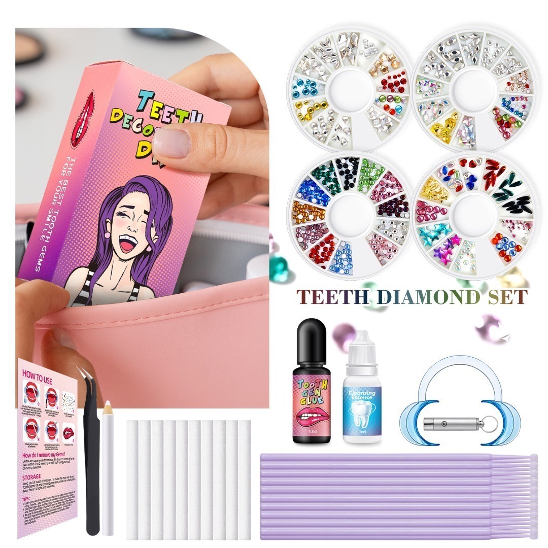 Tooth Gem Kit - Perlengkapan Perhiasan Gigi DIY, Kit Permata