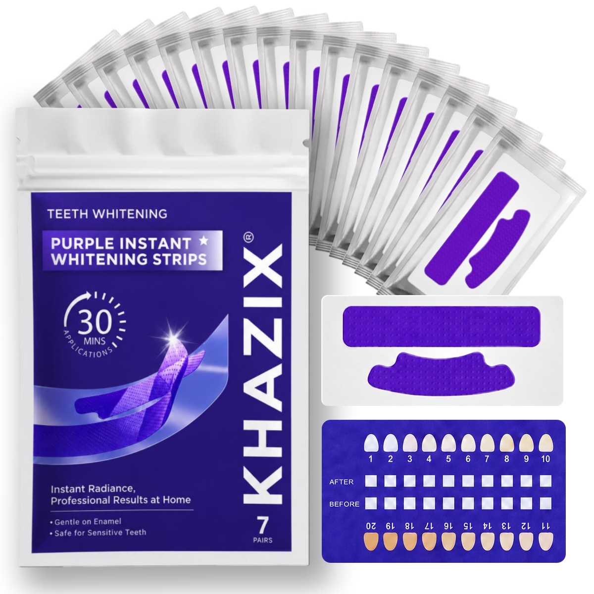 Teeth Whitening Street - 1/7 Pasang Strip Pemutih Gigi untuk