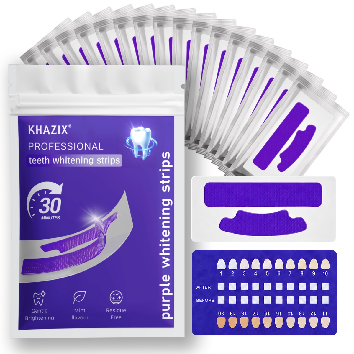 Teeth Whitening Street - 7PCS Strip Pemutih Gigi untuk Senyum