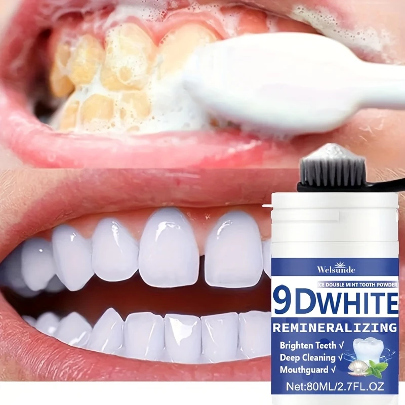 Teeth Whitening Street - Bubuk Gigi Hidroksiapatit Remineralisasi 9D Putih,