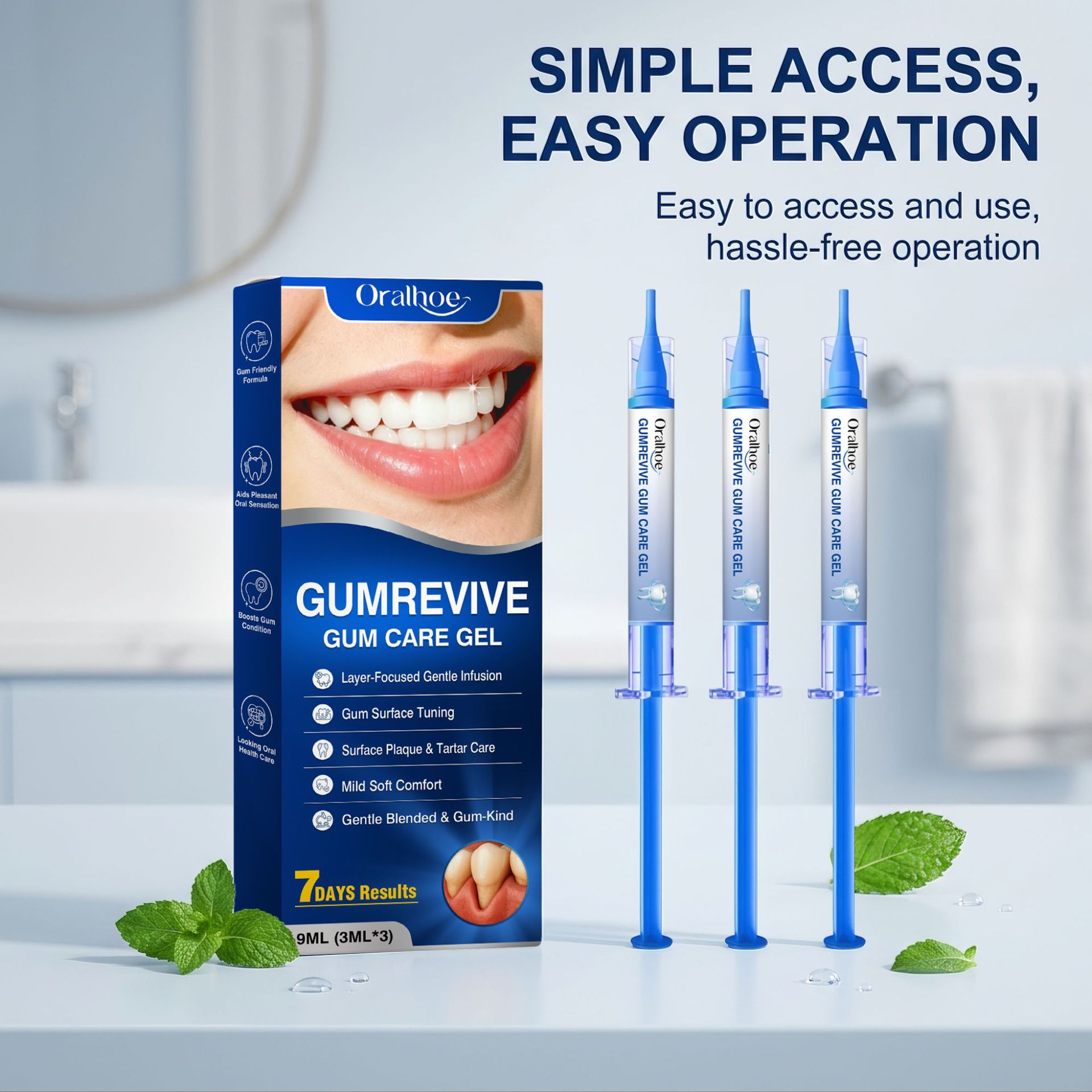 Teeth Whitening Gel Syringes - Gel Perawatan Mulut 3Pcs Kit Suntikan
