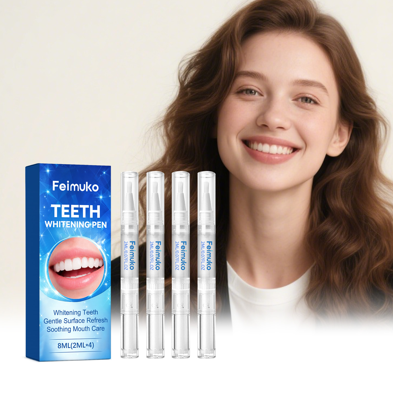 Whitening Pen Bleach - 4 Buah Pena Gel Pemutih Gigi