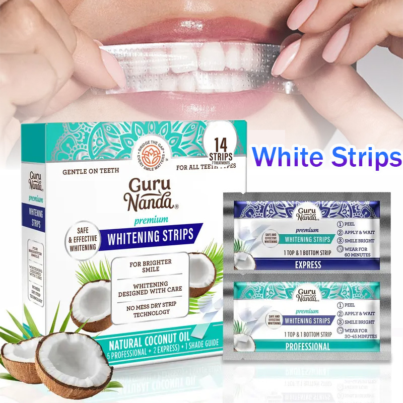 Teeth Whitening Street - 1/2/3 Kotak Strip Putih Minyak Kelapa,