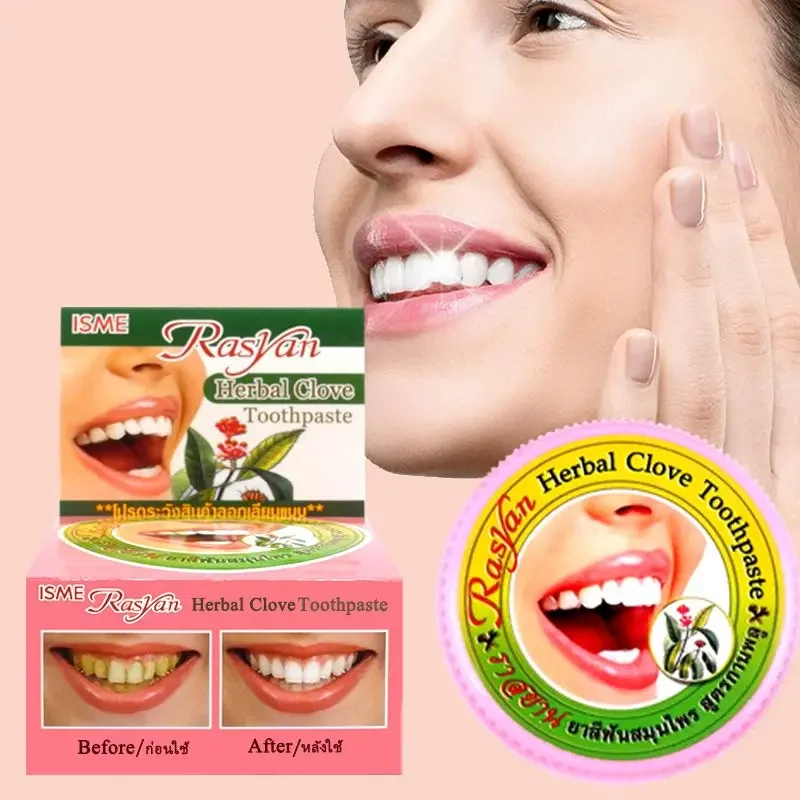 Teeth Whitening Street - Bubuk Gigi Cengkeh/Kelapa Thailand Rasyan Penghilang