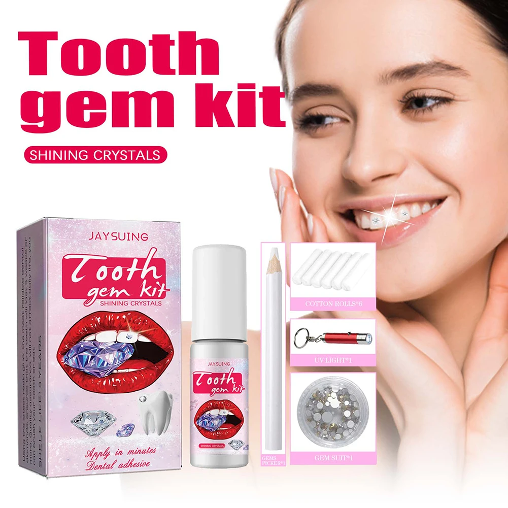 Tooth Gem Kit - Kit permata gigi DIY dengan kristal,