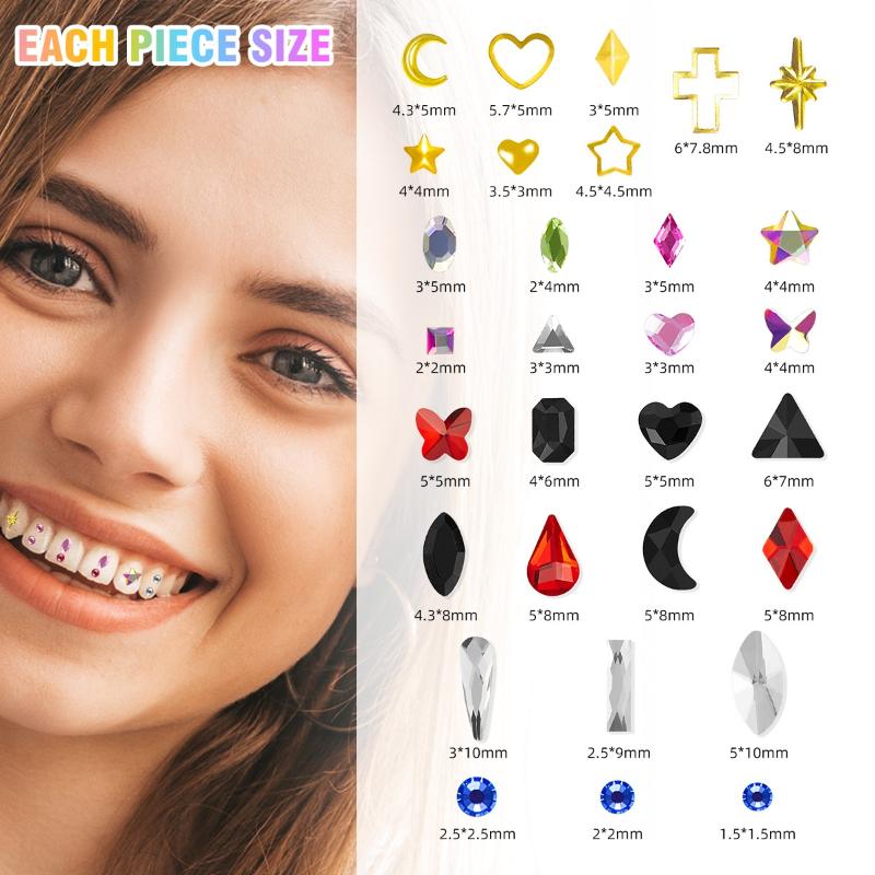 1 Set Permata Gigi Kristal Ber - Tooth Gem Kit ulasan dan harga