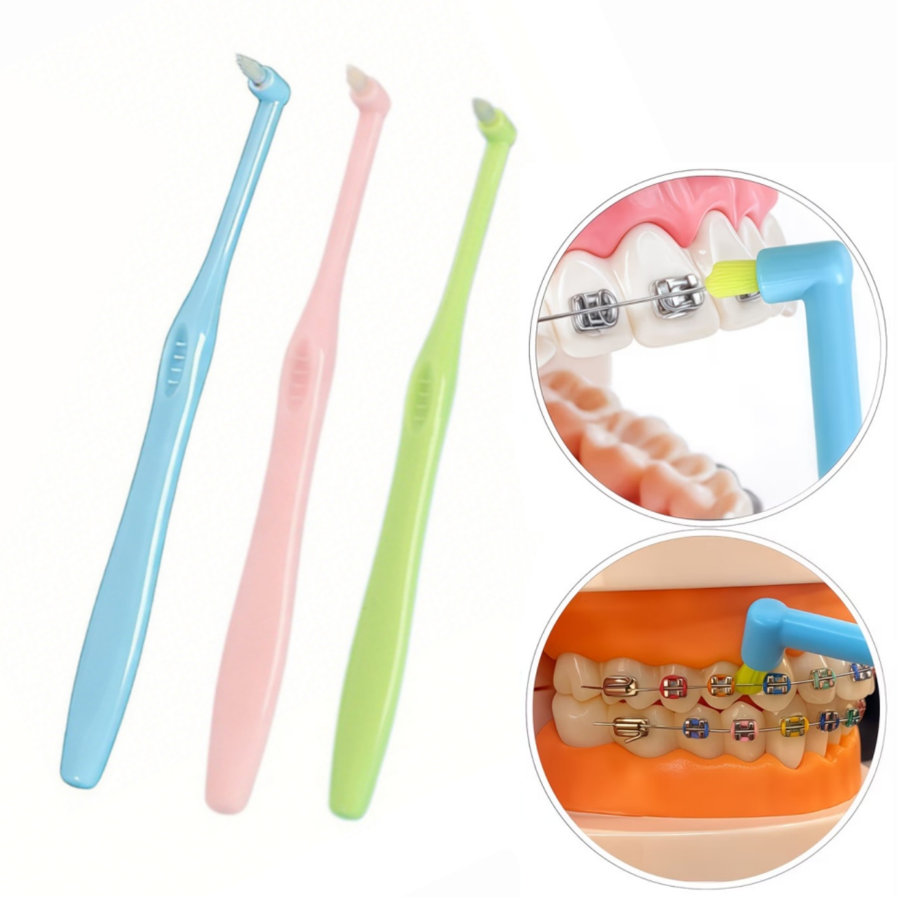 1/3 Buah Sikat Gigi Kawat Gigi - Teeth Whitening With Braces ulasan dan harga