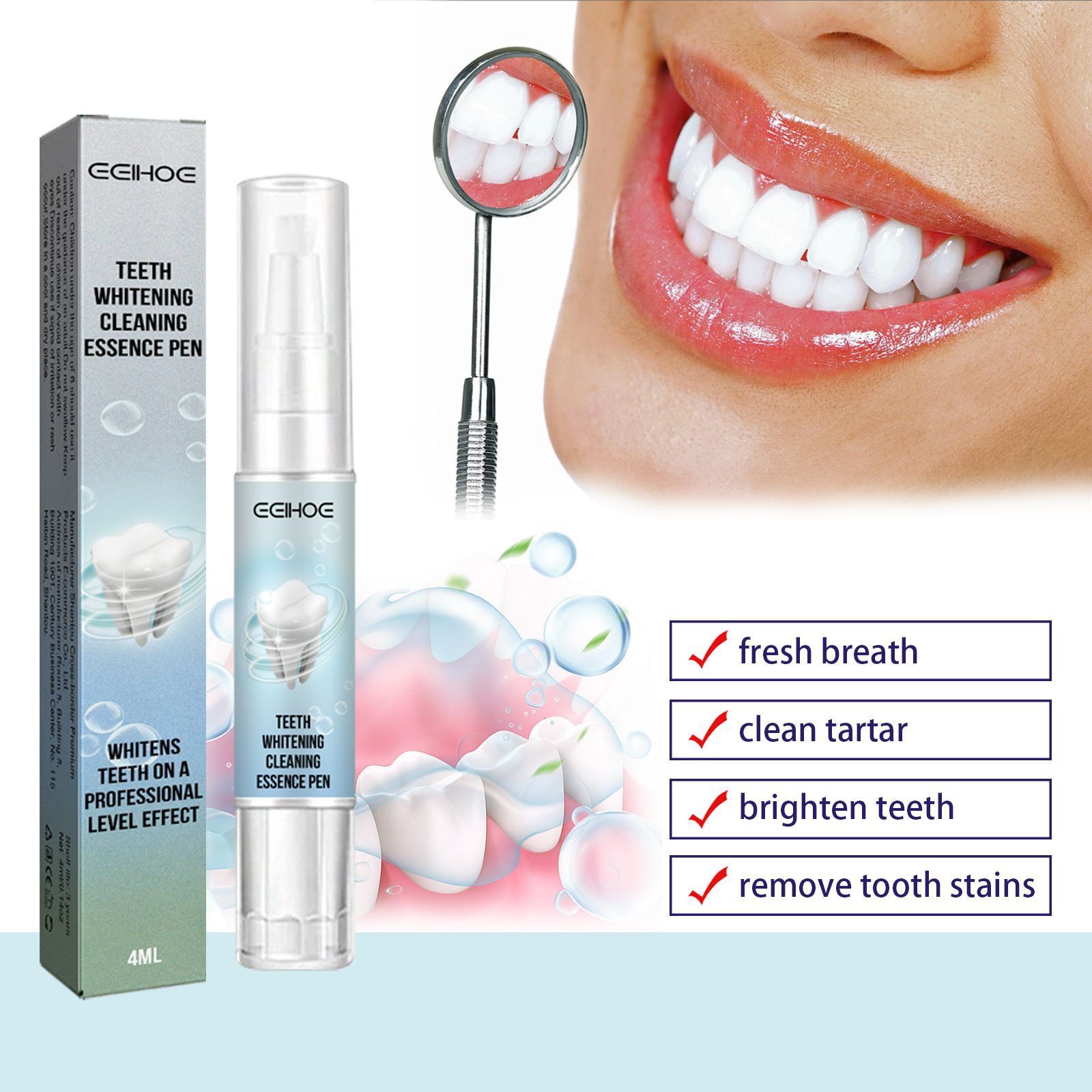 EELHOE pena pemutih gigi, kebe - Whitening Pen Bleach ulasan dan harga