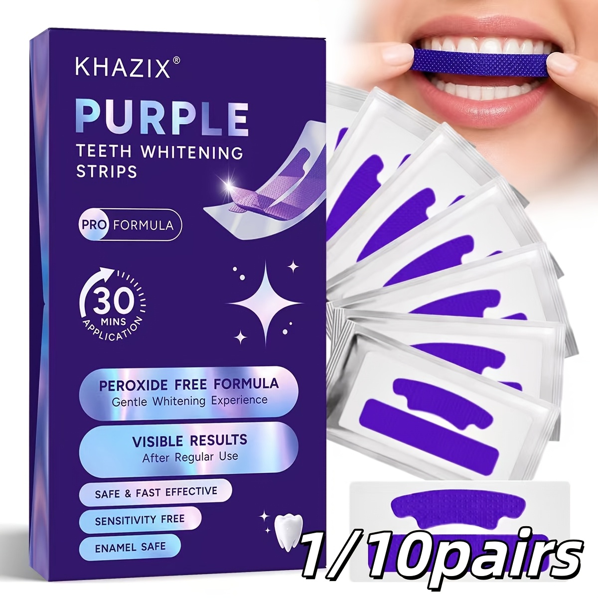 1/10 pasang Strip Pemutih Gigi - Teeth Whitening Street ulasan dan harga