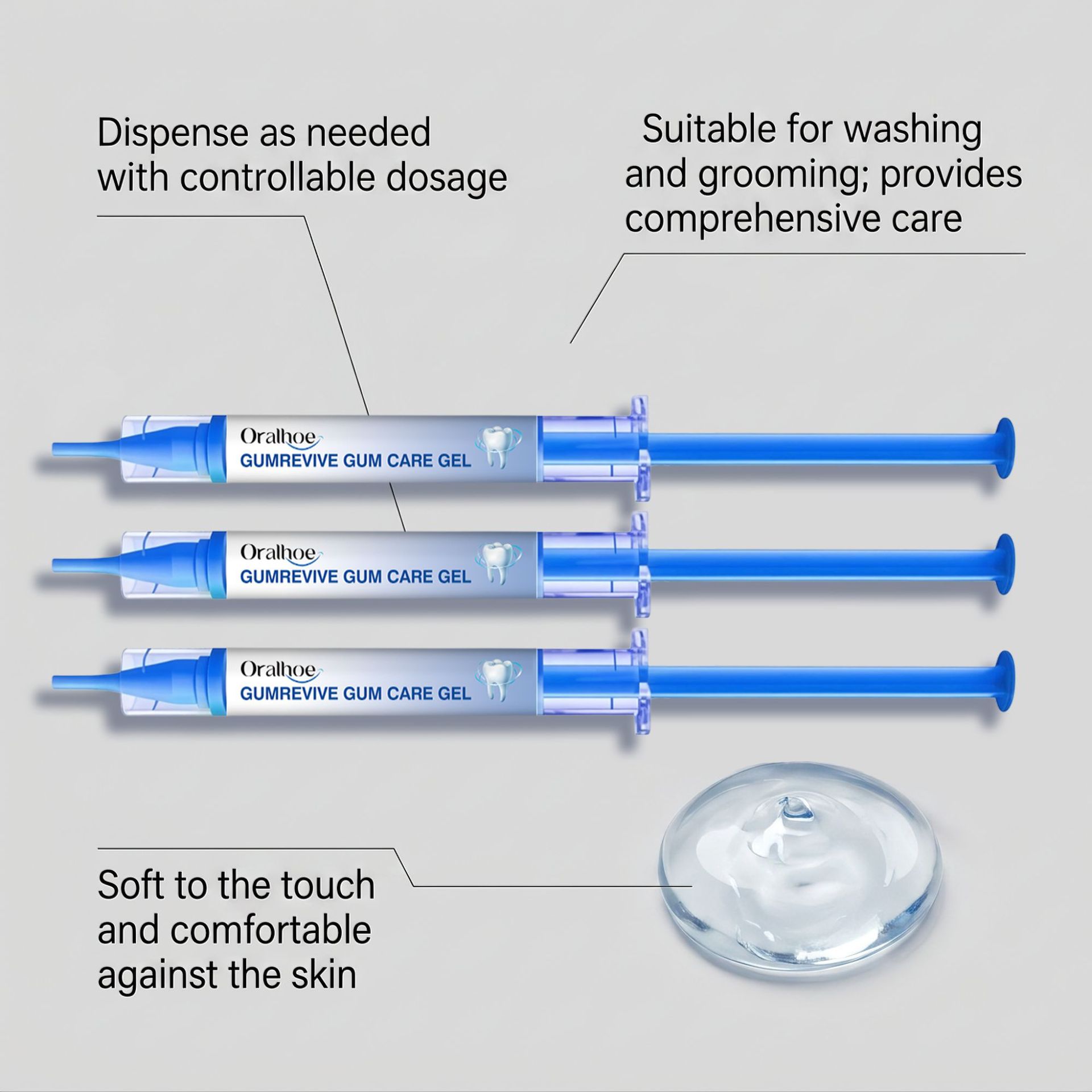 Gel Perawatan Mulut 3Pcs Kit S - Teeth Whitening Gel Syringes ulasan dan harga