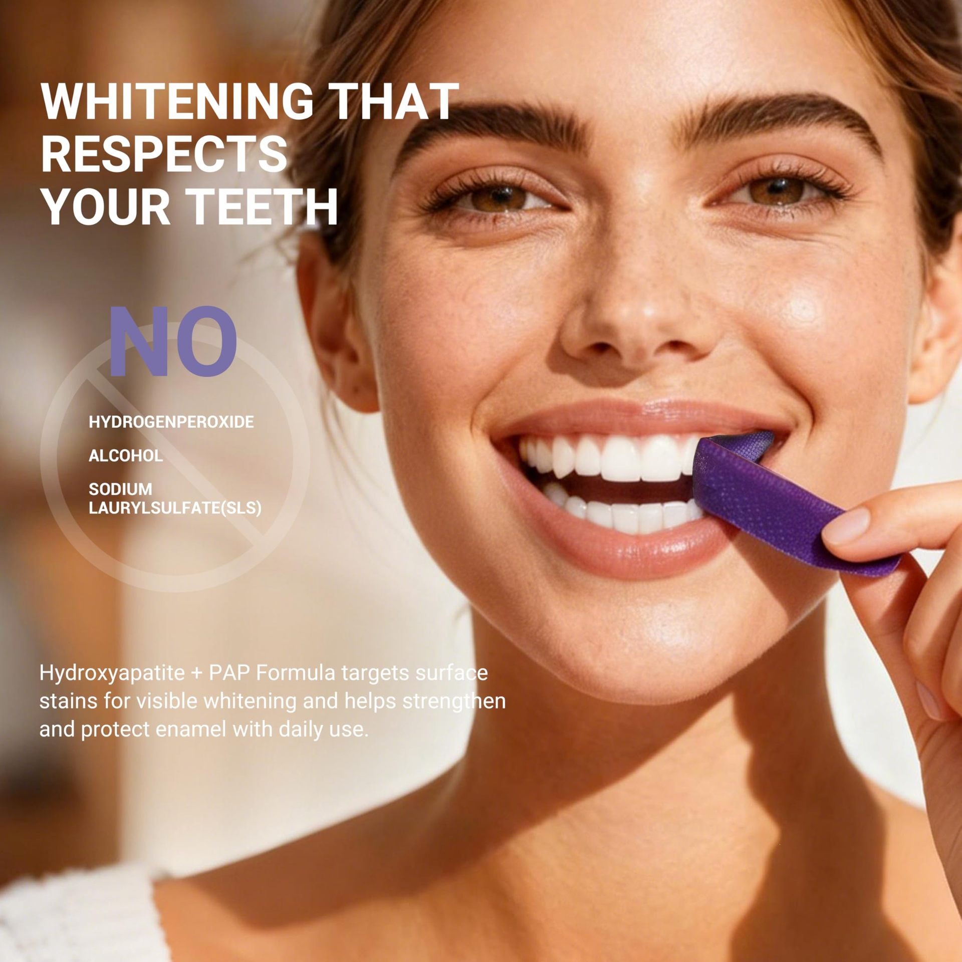 Strip Pemutih Gigi Ungu 14pcs  - Teeth Whitening Street ulasan dan harga