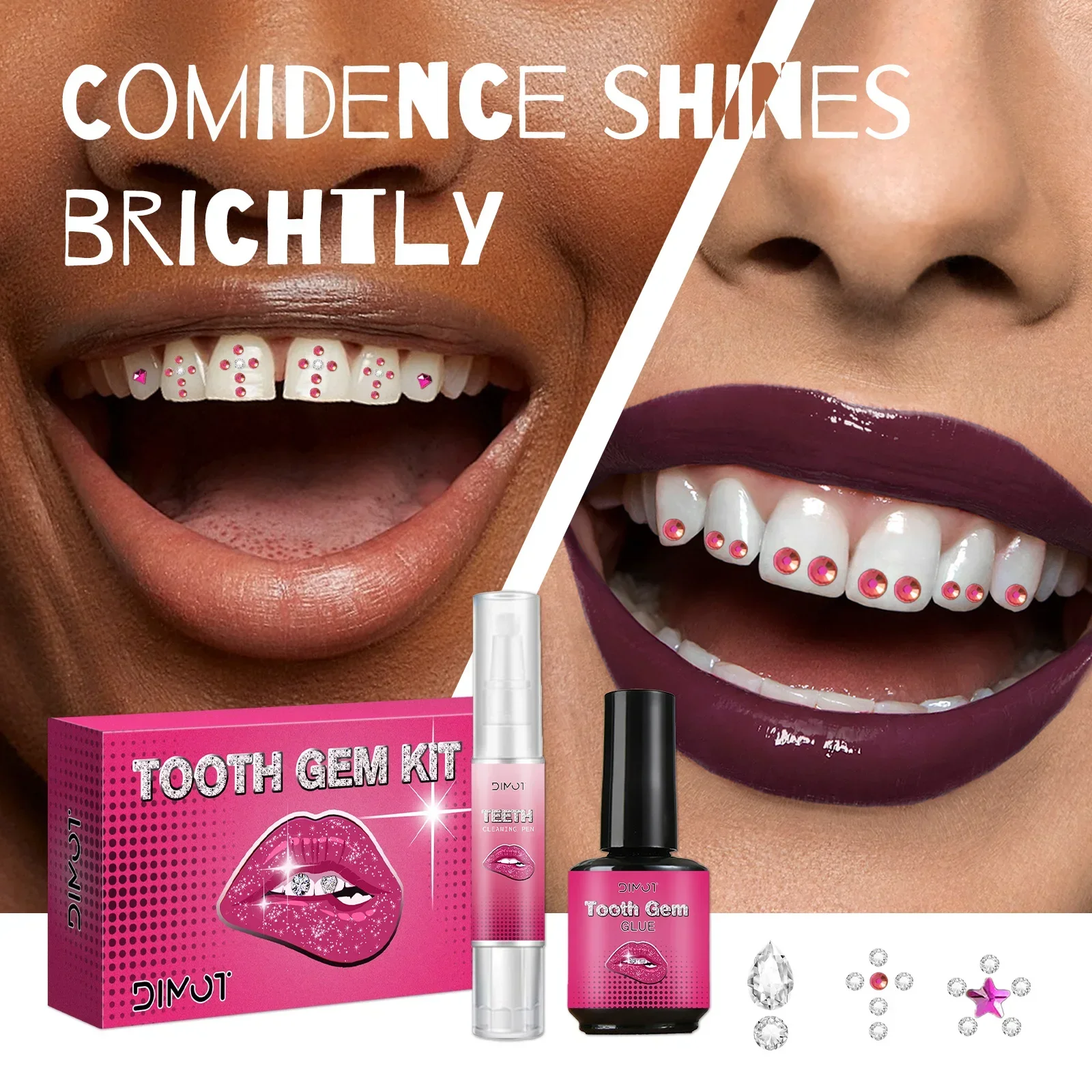 Kit Perhiasan Gigi DIY dengan  - Tooth Gem Kit ulasan dan harga