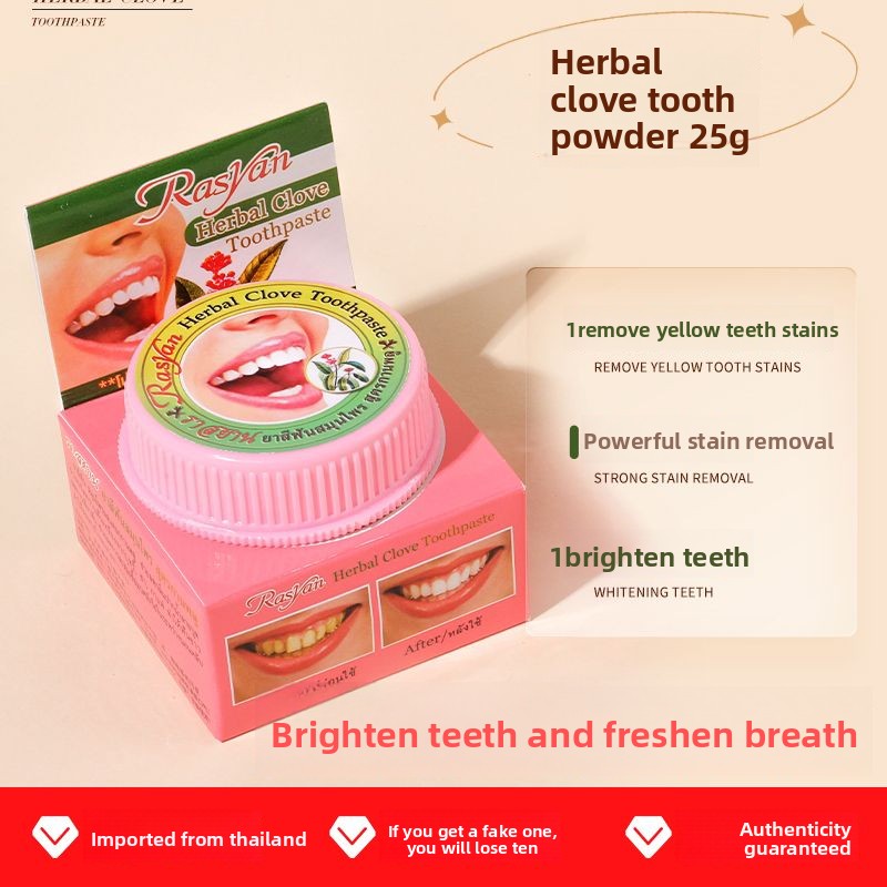 Bubuk Gigi Cengkeh/Kelapa Thai - Teeth Whitening Street ulasan dan harga